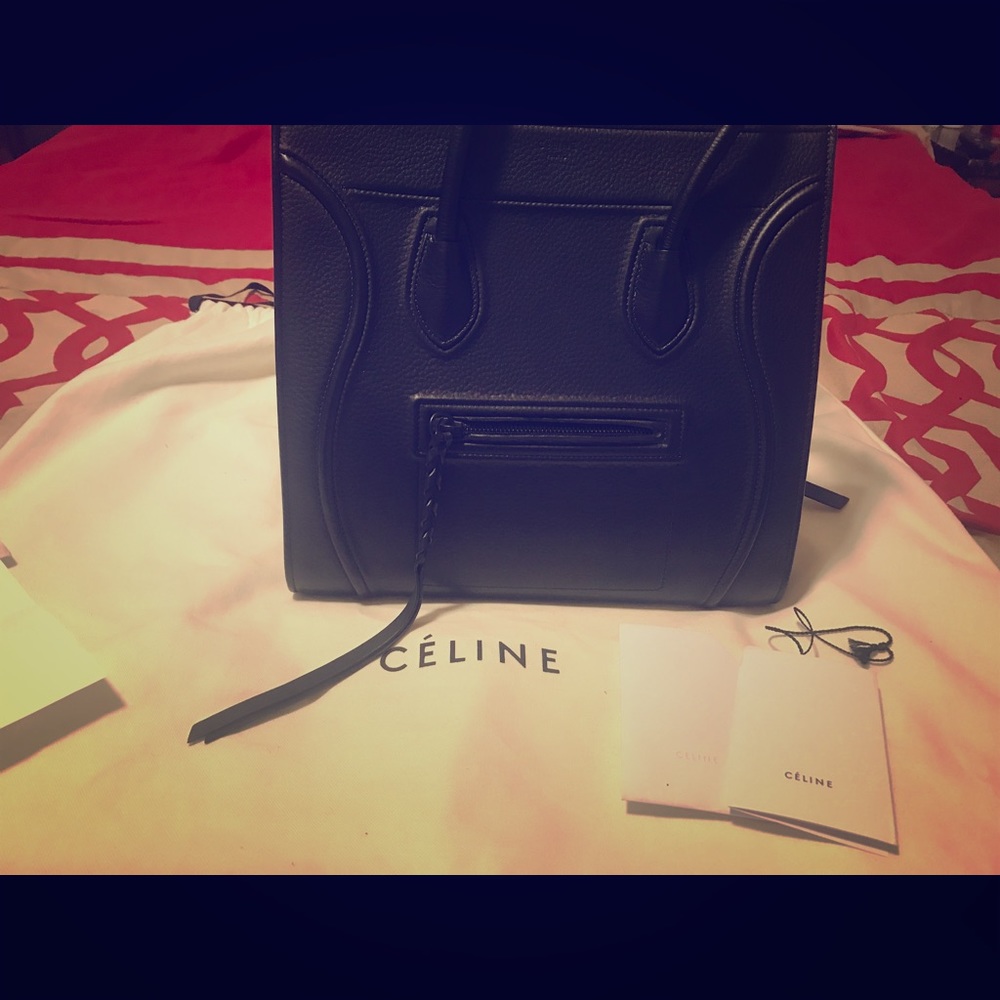 Celine Black Phantom Tote Handbag